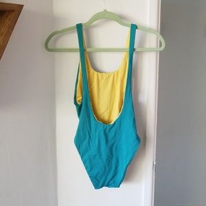 Reversible one piece swimsuit